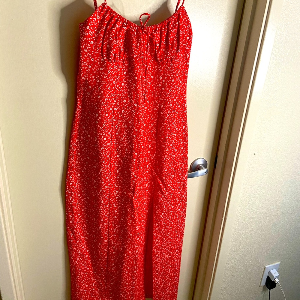 Sexy, Summer, Red Zara dress flower